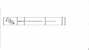 Kit Motoriduttore Restaurant Professional Imperia 032 034 036 038